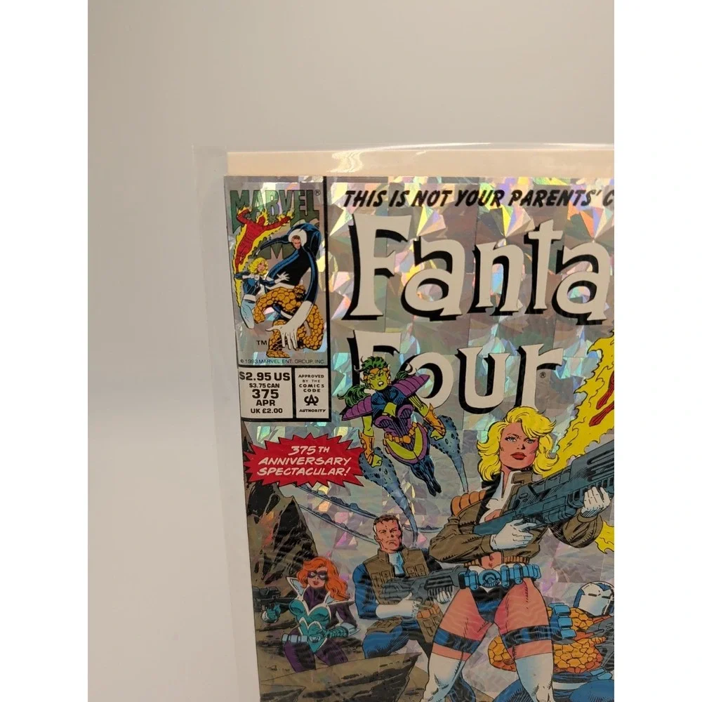 Marvel Fantastic Four #375 comic book 1993 holographic cover by Paul Ryan